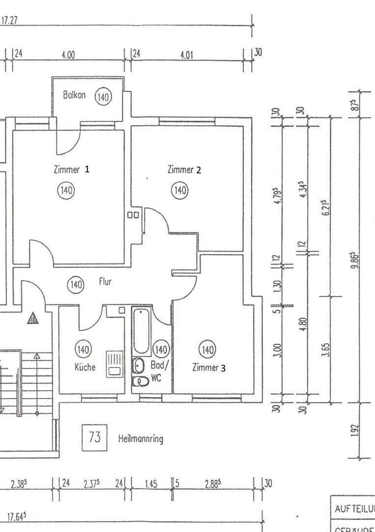 Byt 3+1 · 70 m² · Heilmannring Berlin Charlottenburg-Nord Berlin 13627 - 4