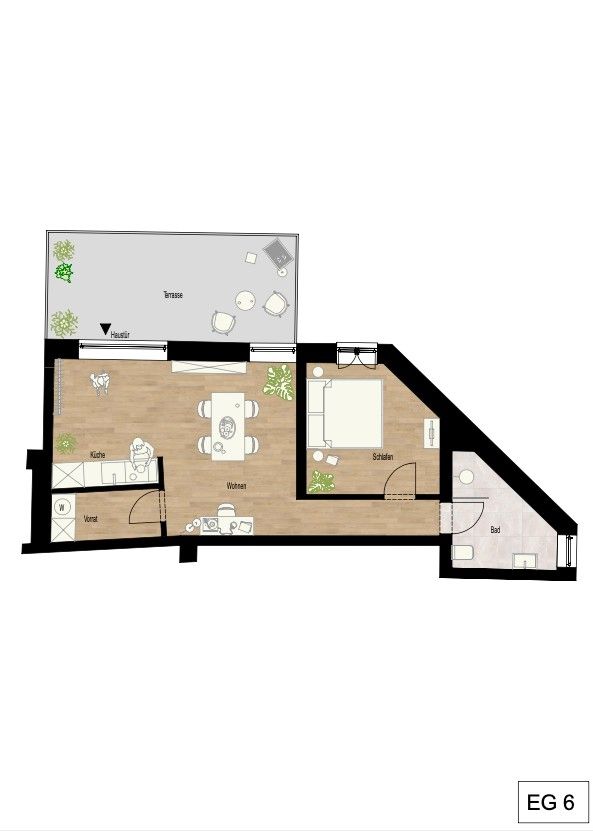 2+1, Bahnhofstrasse 52, , Hessen, 63 m² - 1