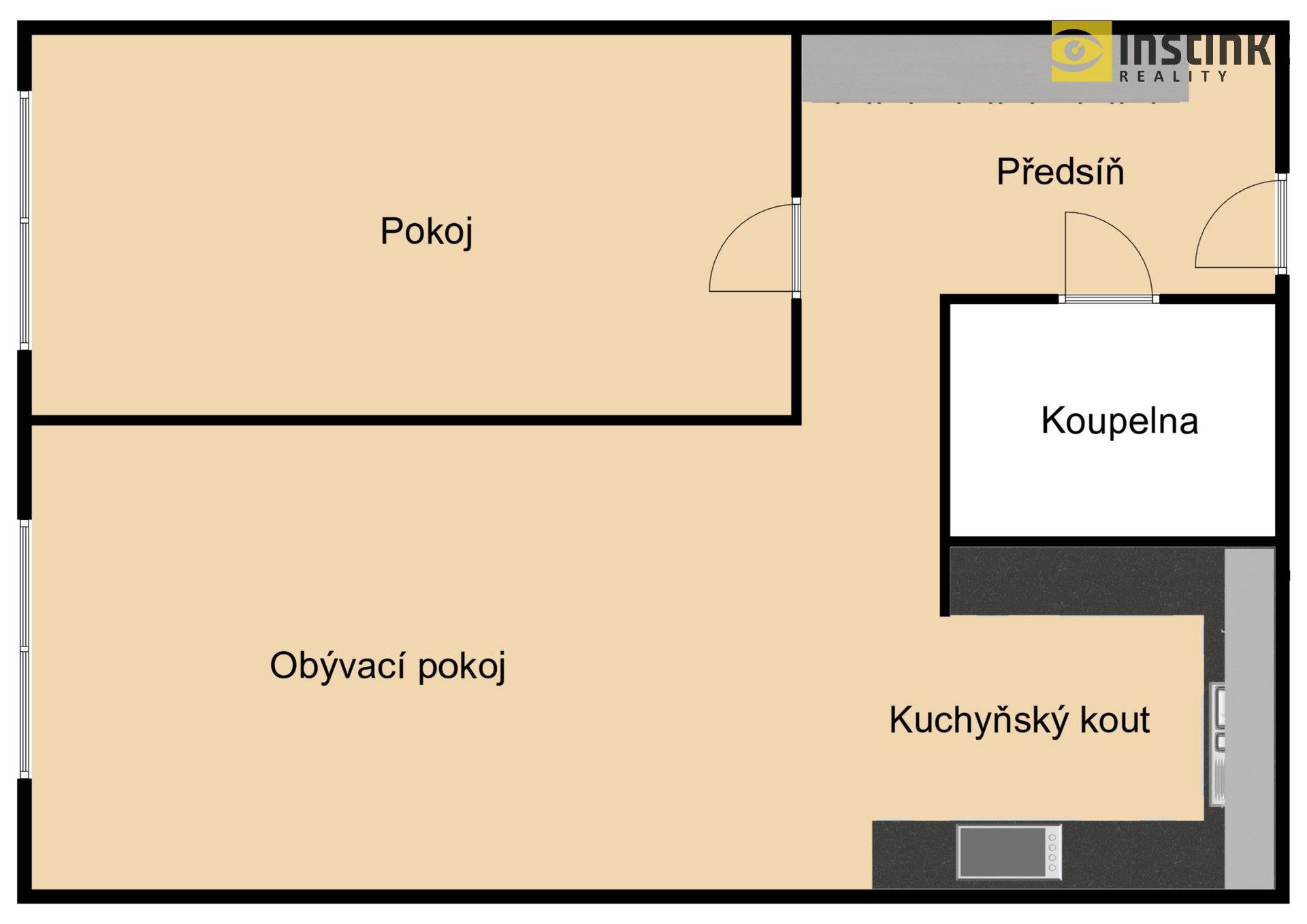 Pronájem byt 2+kk - Kpt. Stránského, Praha, 45 m²