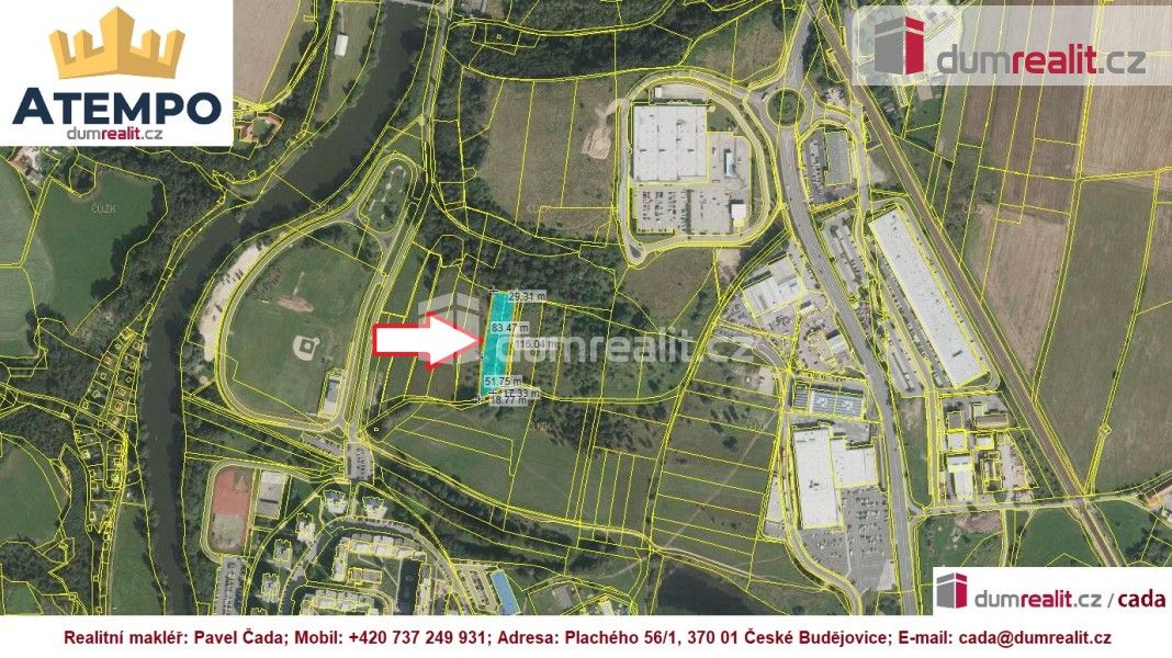 Prodej pozemek pro bydlení - U Čápova dvora, Tábor, 3 889 m²