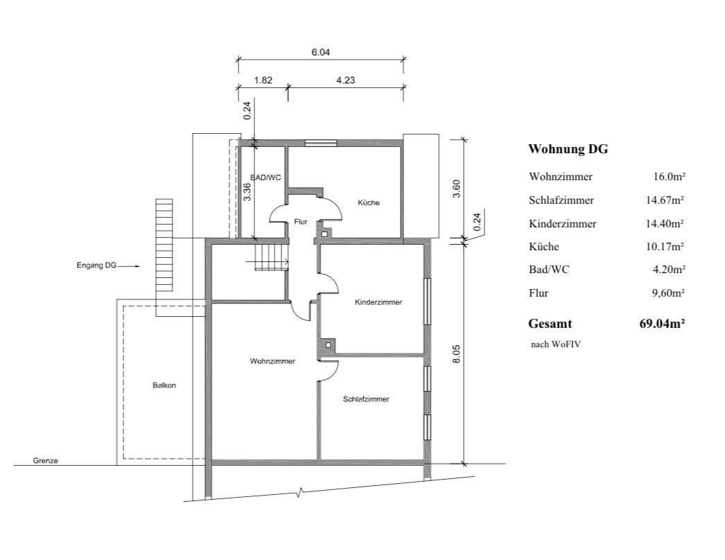 3+1, Abstatter Straße 36, , Bádensko-Württembersko, 69 m² - 2