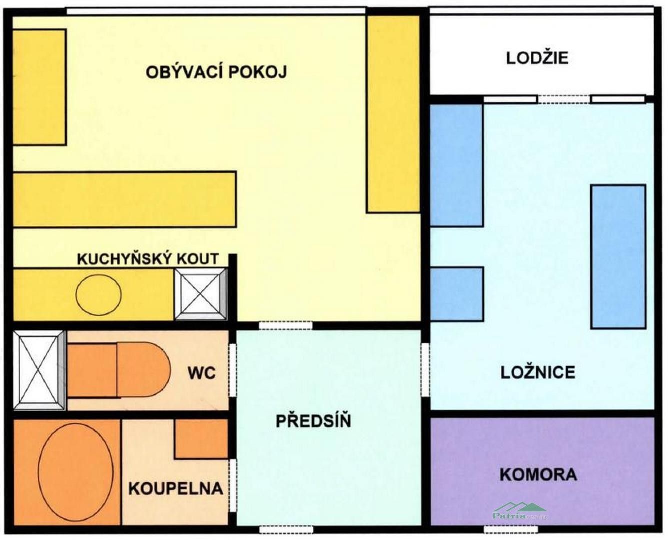 Pronájem byt 2+kk - Mladenovova, Praha, 47 m²