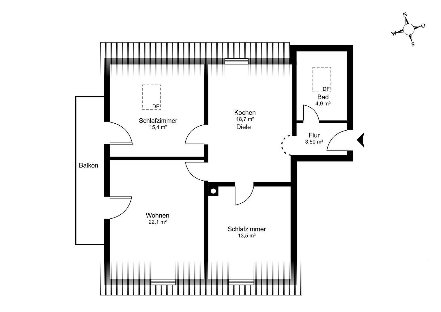 3+1, Bruckmühl Bruckmühl Bayern 83052, 84 m² - 1