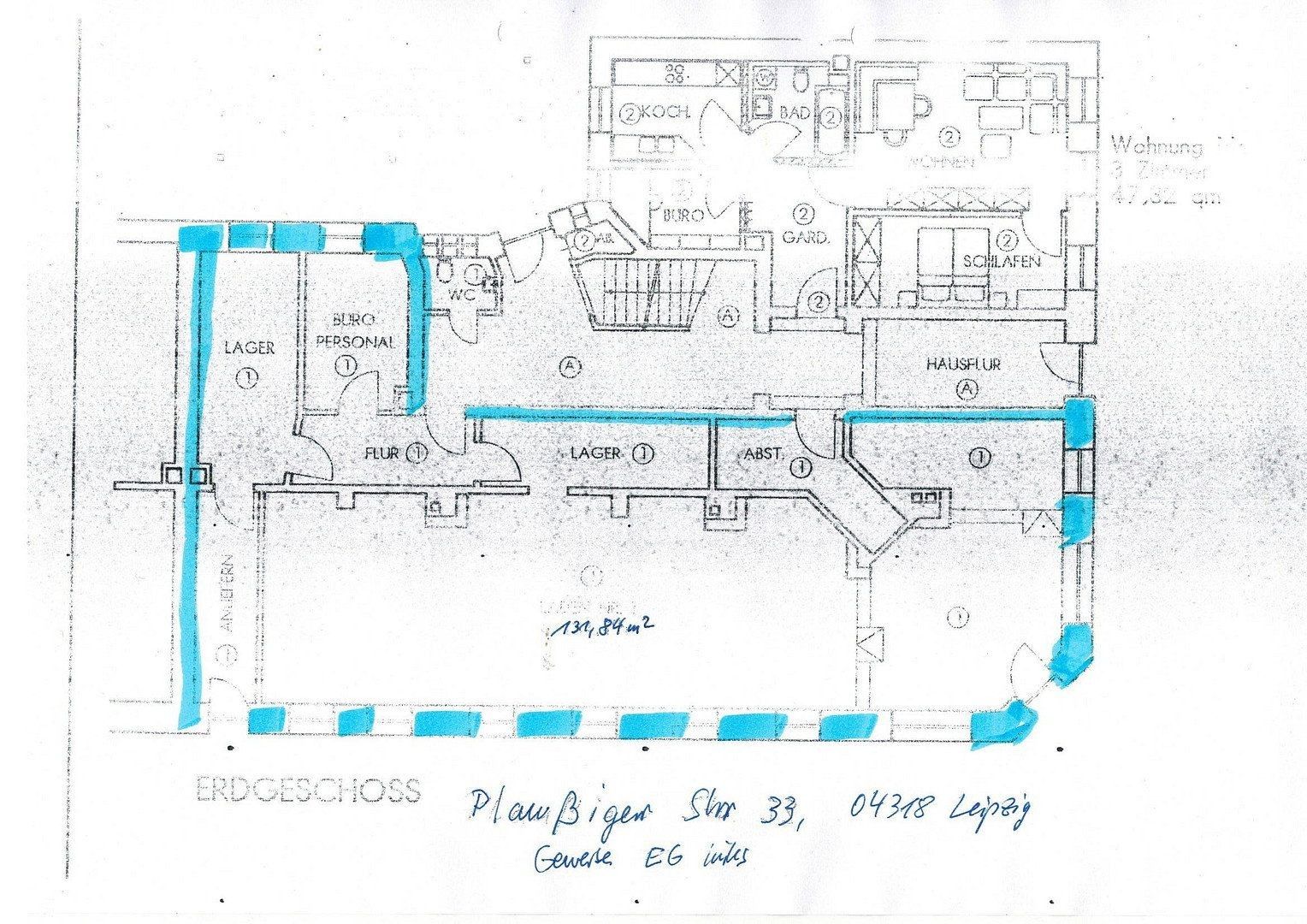 Prodej kancelář - Plaussigerstr. Leipzig Sellerhausen-Stünz Sachsen 04318, 134 m² - 5