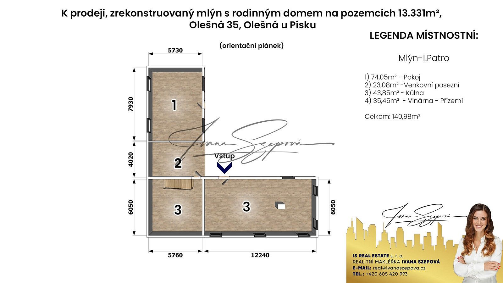 Prodej rodinný dům - Olešná, okres Písek, Jihočeský kraj, 594 m² - 5