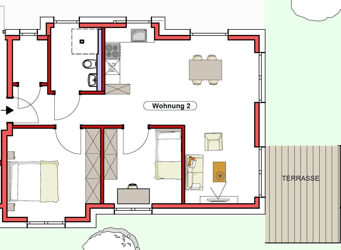 3+1, Vogesenstr. 30a, , Bádensko-Württembersko, 71 m² - 2