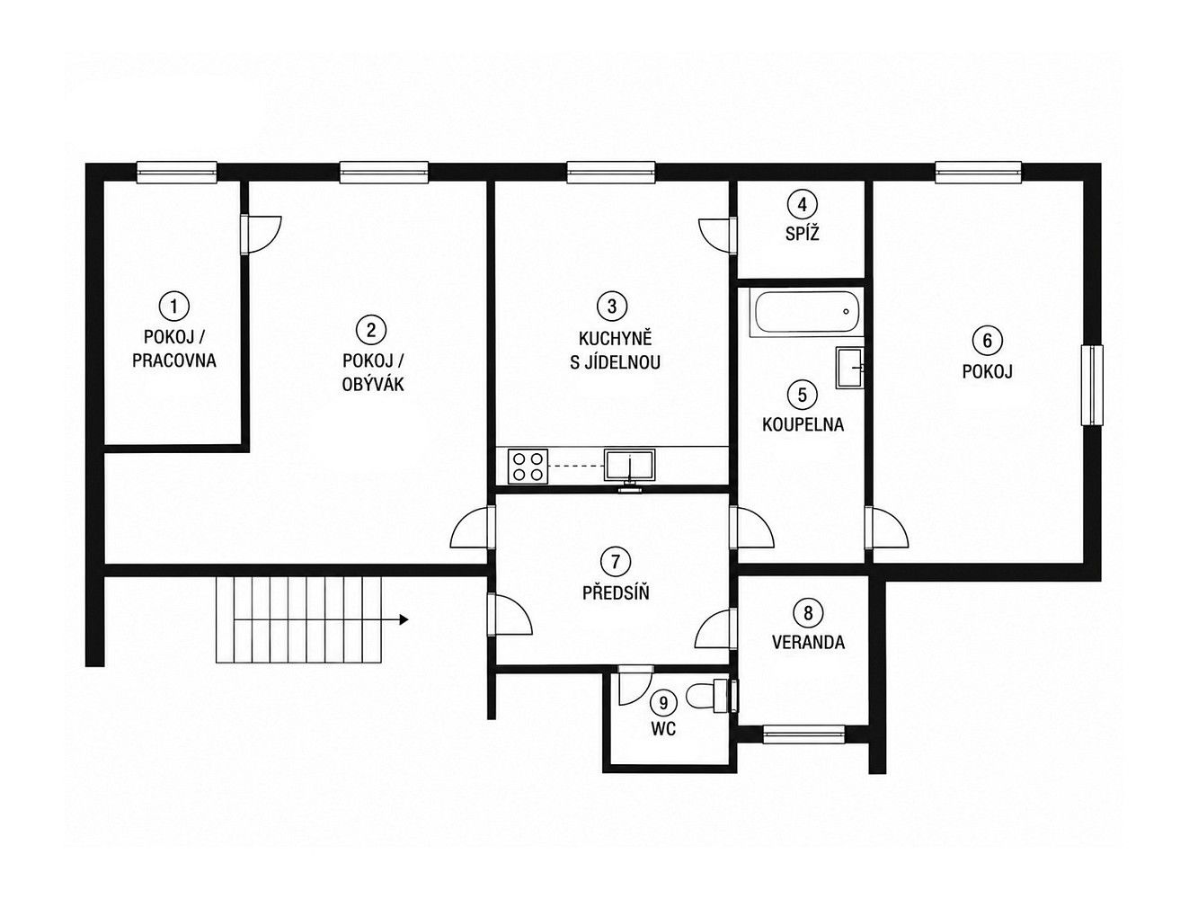 2+1, Praha - Smíchov, okres Praha 5, Hlavní město Praha, 87 m² - 2