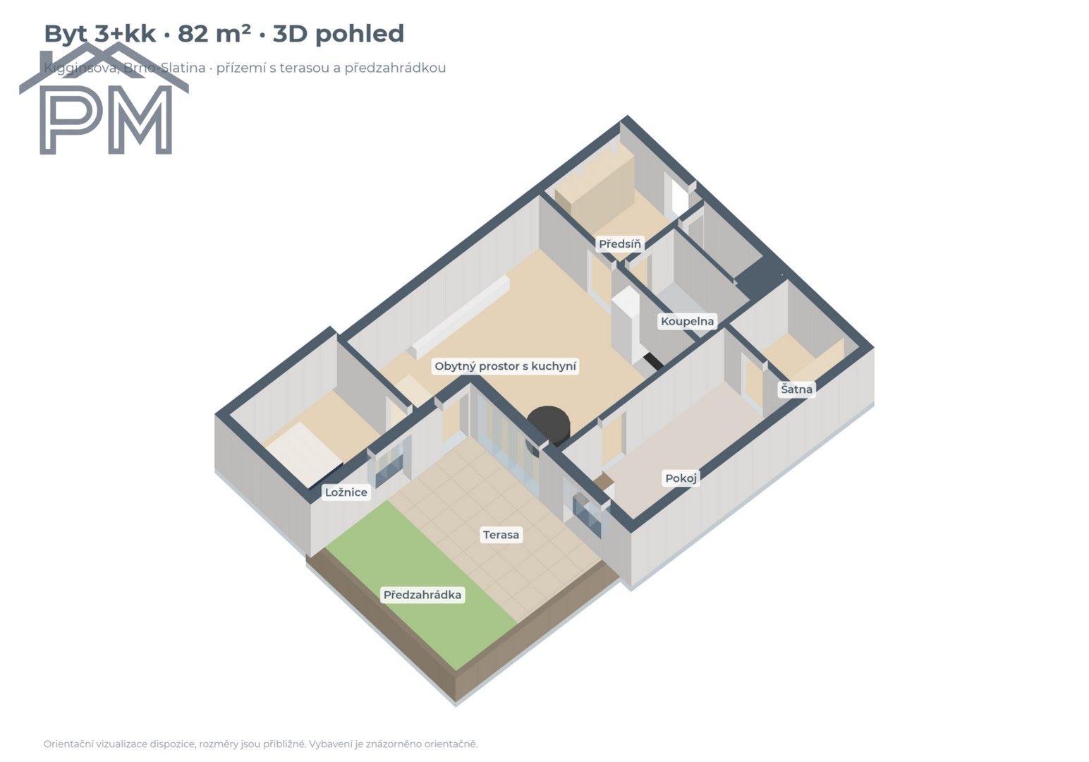 Pronájem byt 3+kk - Kigginsova, Brno, 82 m² - 5