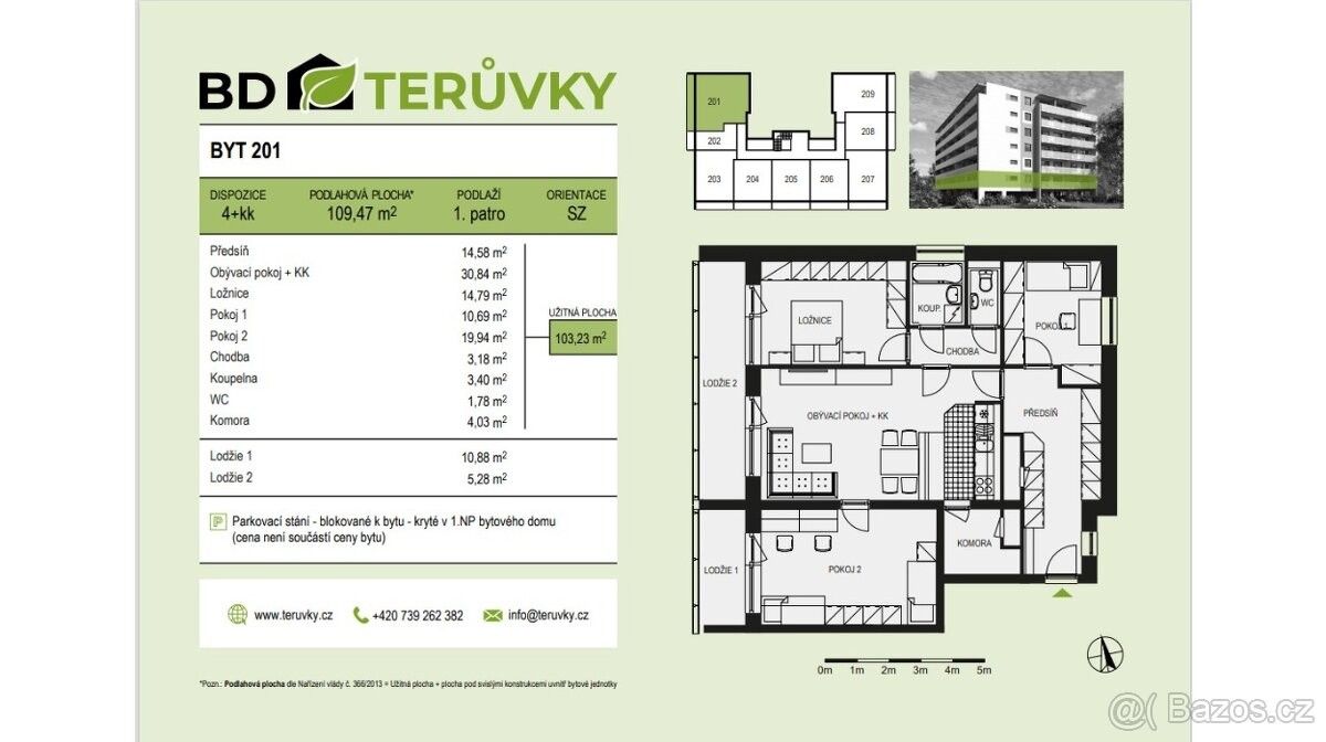 Prodej byt 4+kk - Třebíč, 674 01, 103 m²