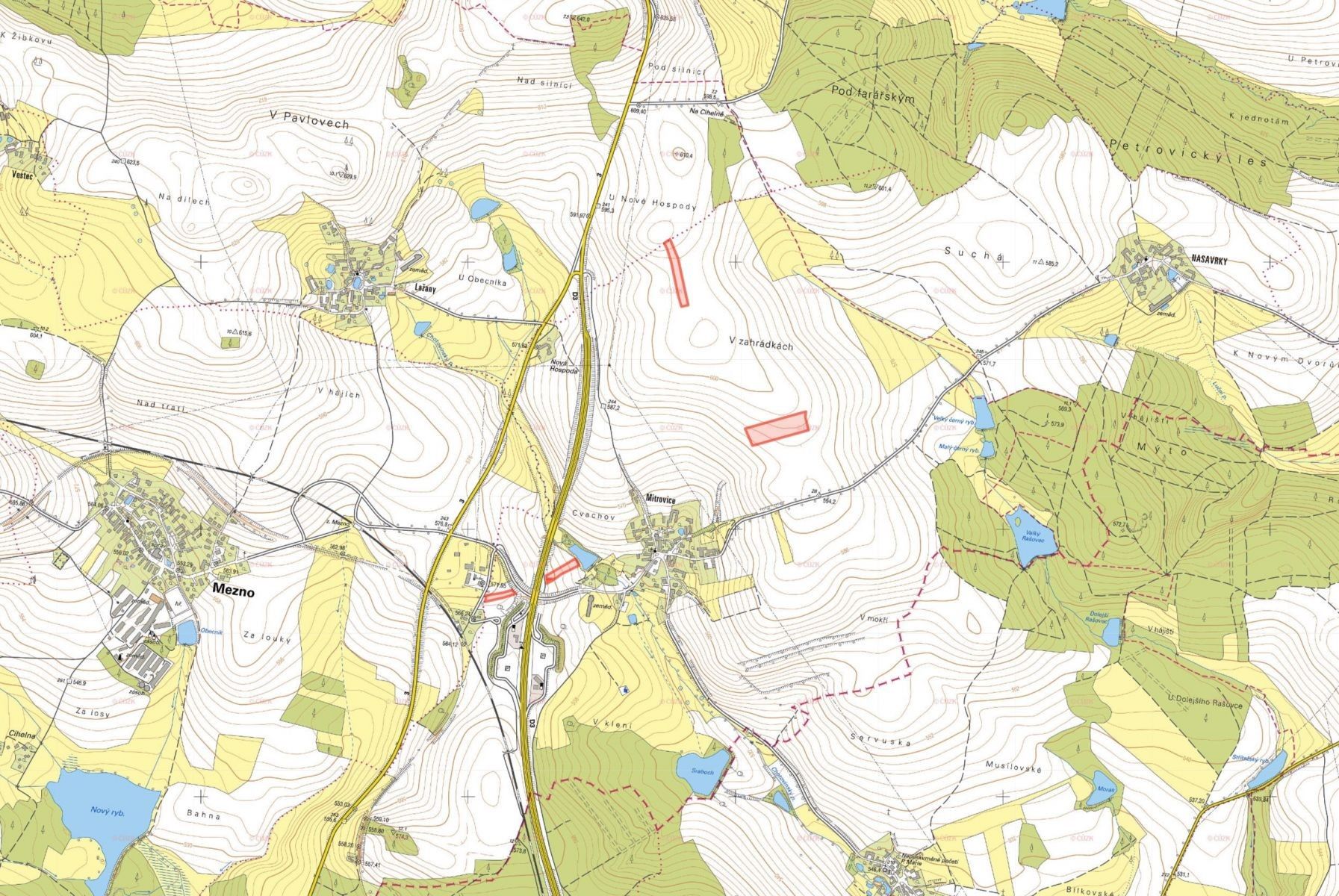 Prodej zemědělský pozemek - Mitrovice, Mezno