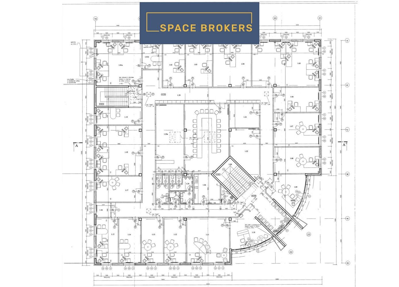 Pronájem kancelář - Praha, Hlavní město Praha, 2 228 m² - 5