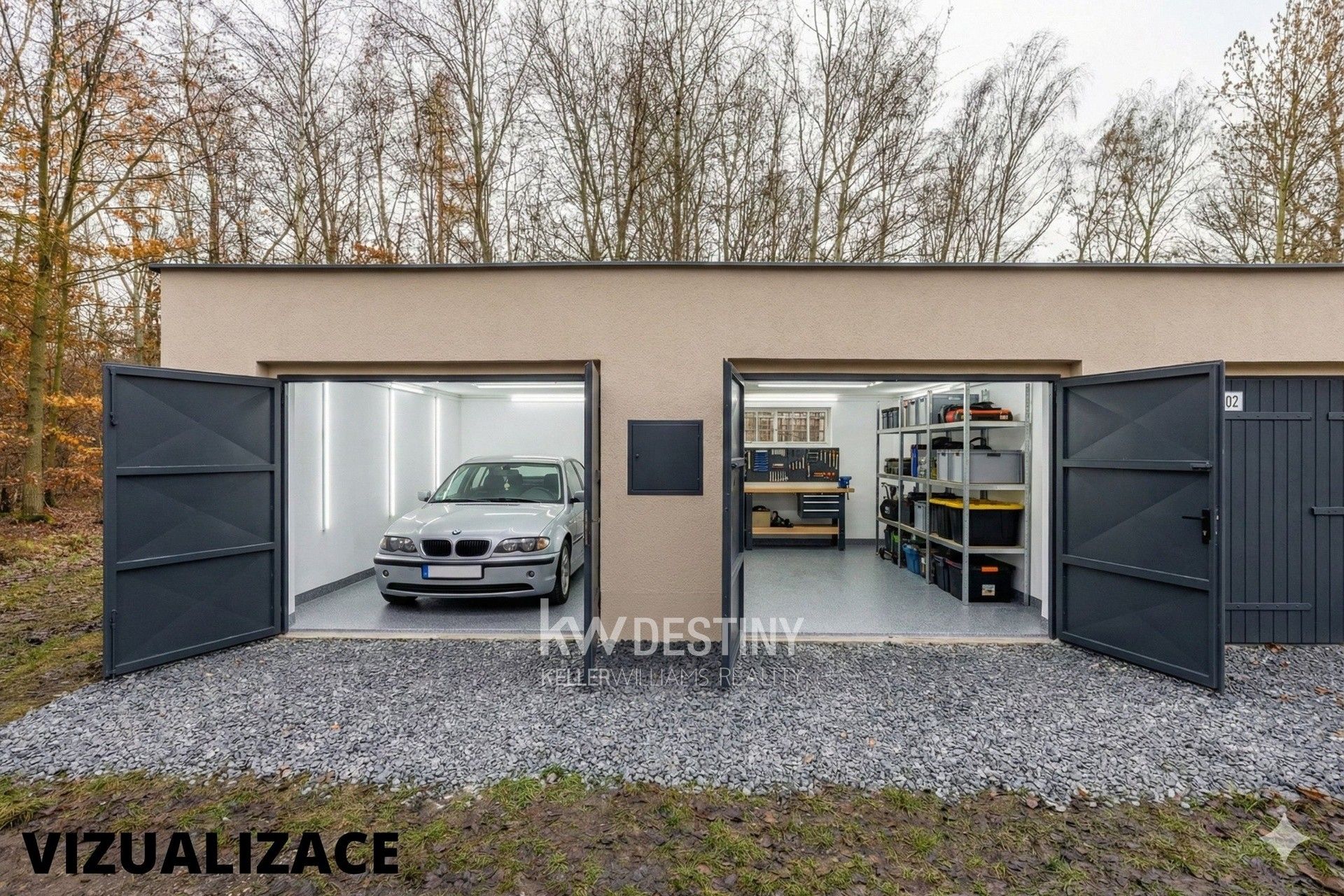 Garáže, Újezdeček, 48 m²