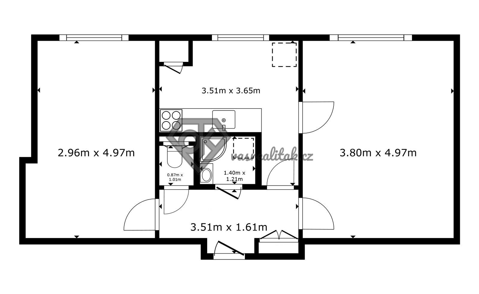 Prodej byt 2+1 - Nové náměstí 1747, Česká Třebová, 53 m² - 2