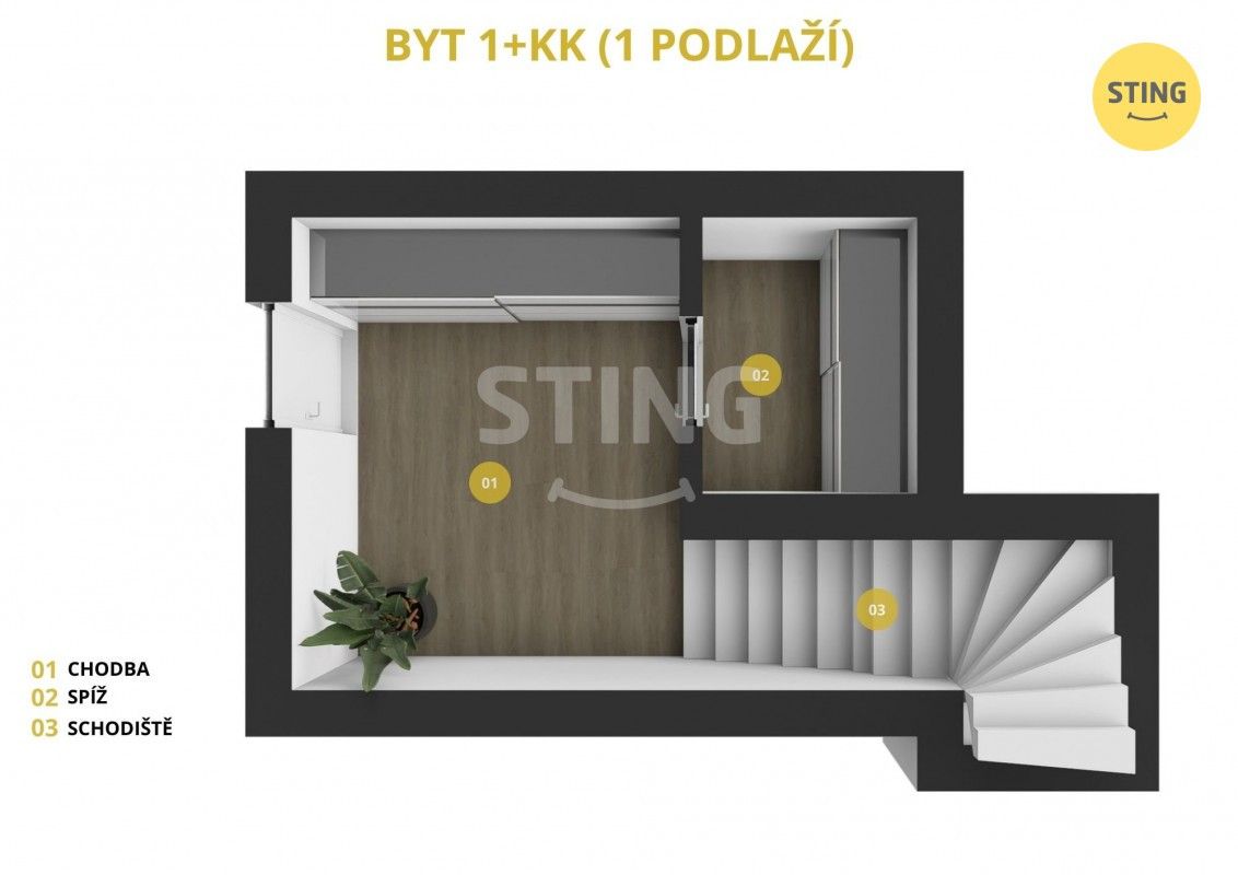 Byt 1+kk · 47 m² · Hviezdoslavova, Opava Předměstí - 3