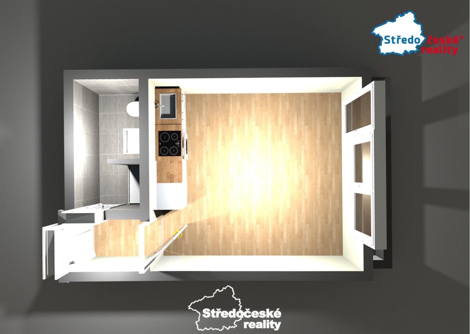 Pronájem byt 1+kk - Hoření, Ústí nad Labem, 21 m²