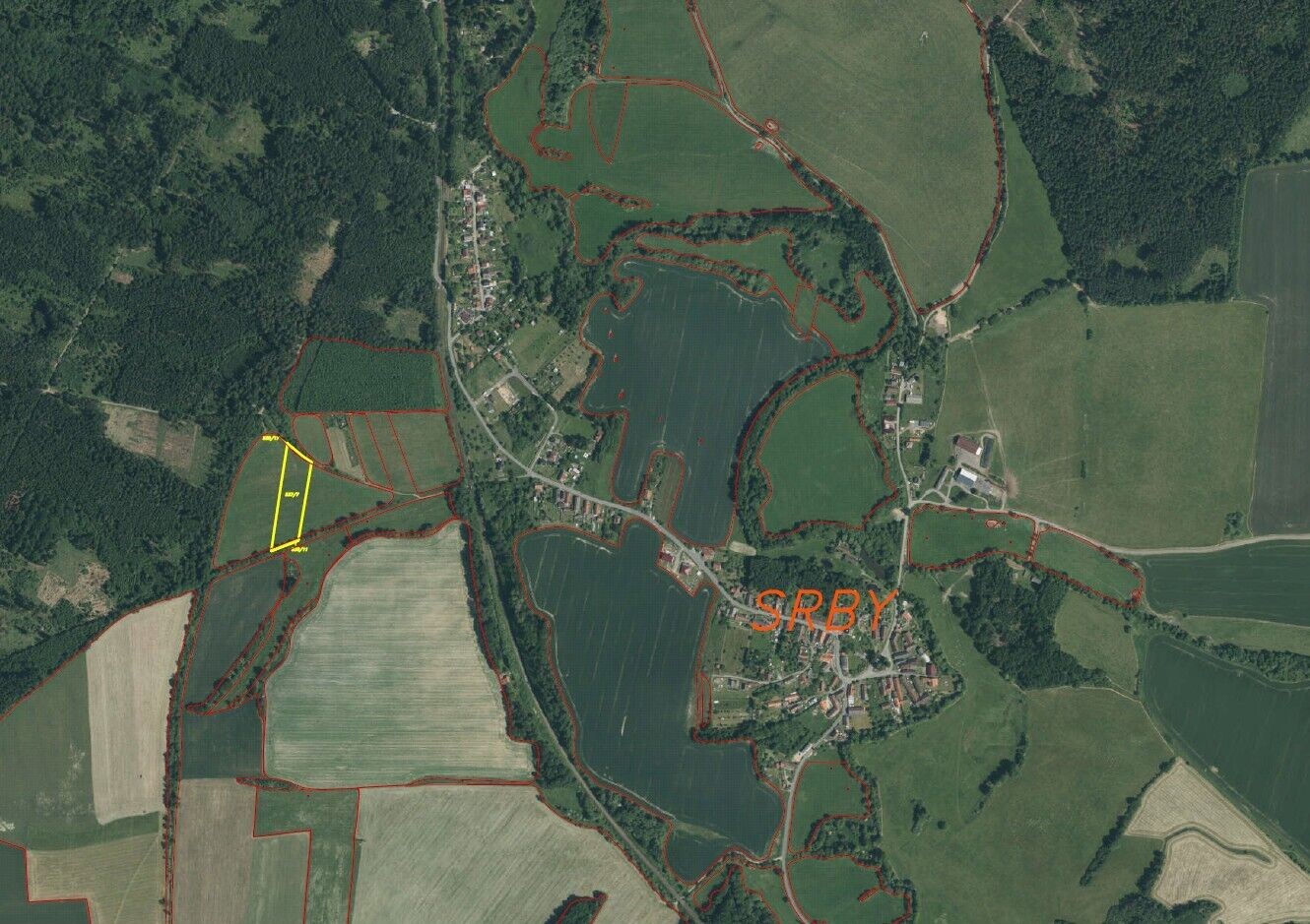 Prodej zemědělský pozemek - Srby, 7 890 m² - 5