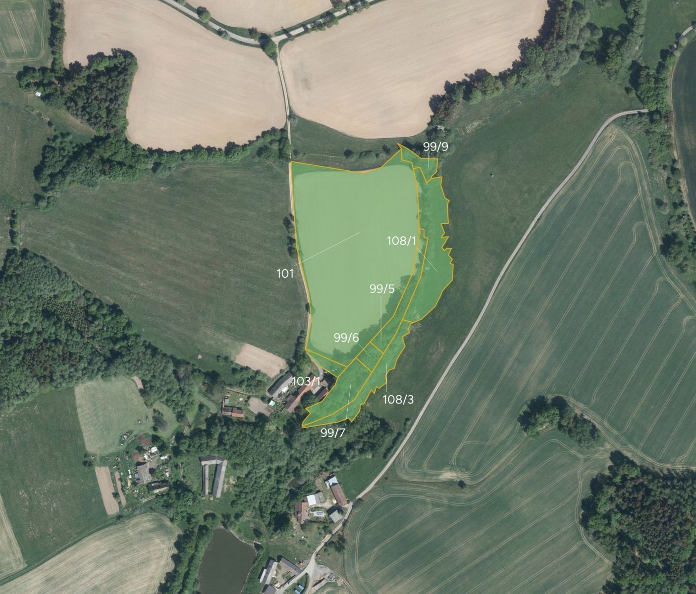 Zemědělské pozemky, Volichov, Krásná Hora