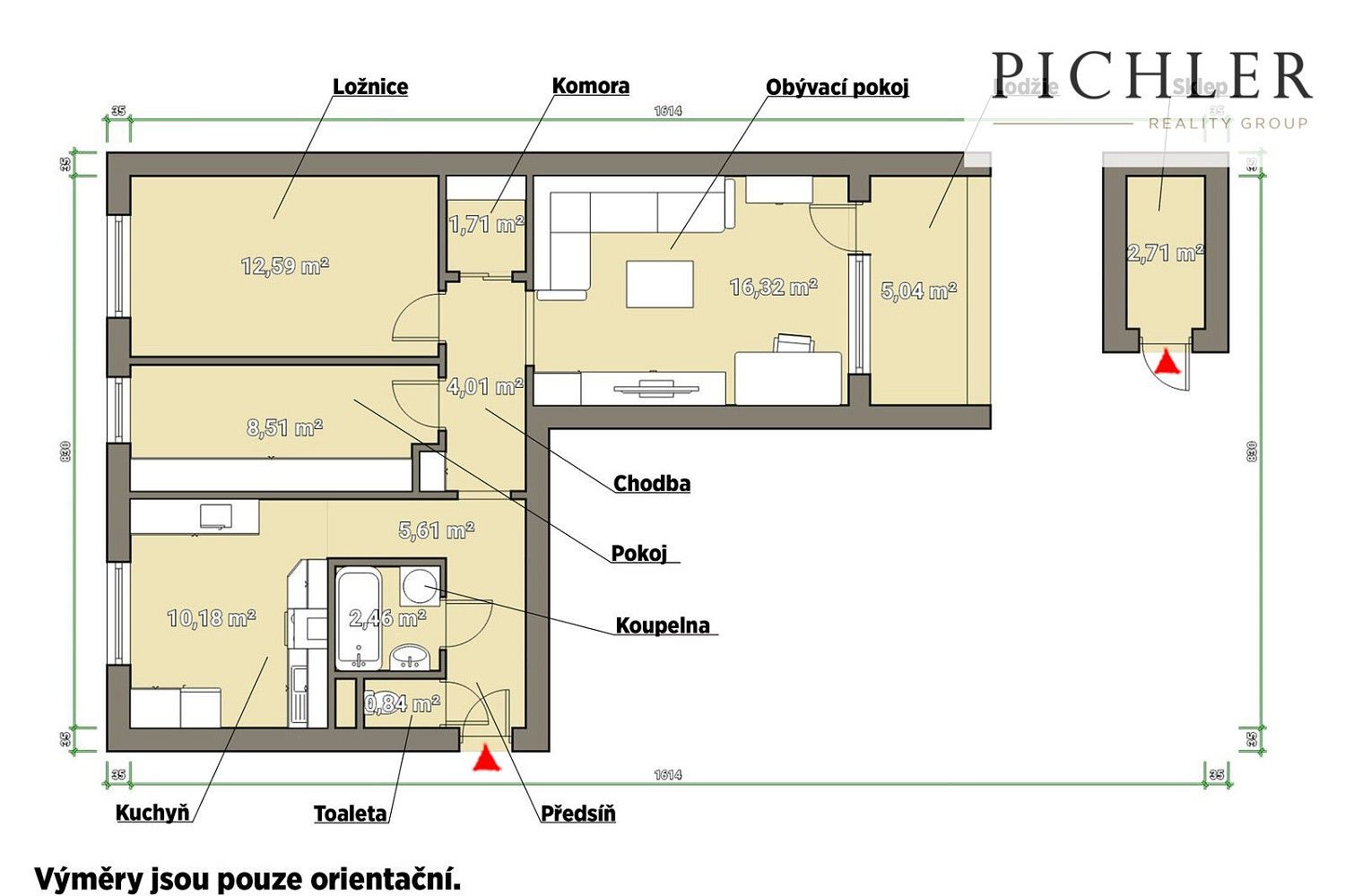 Byt 3+1 · 63 m² · Plzeň - Bolevec, okres Plzeň-město, Plzeňský kraj - 3