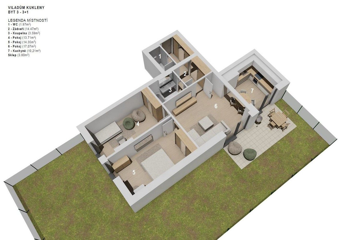 Byt 3+1 · 188 m² · Hradec Králové - Kukleny, Královéhradecký kraj - 3