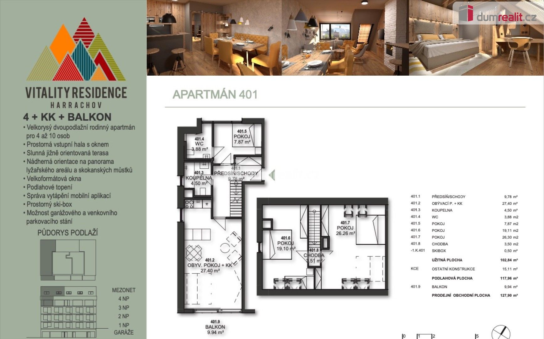 4+kk, Nový Svět, Harrachov, 105 m² - 2