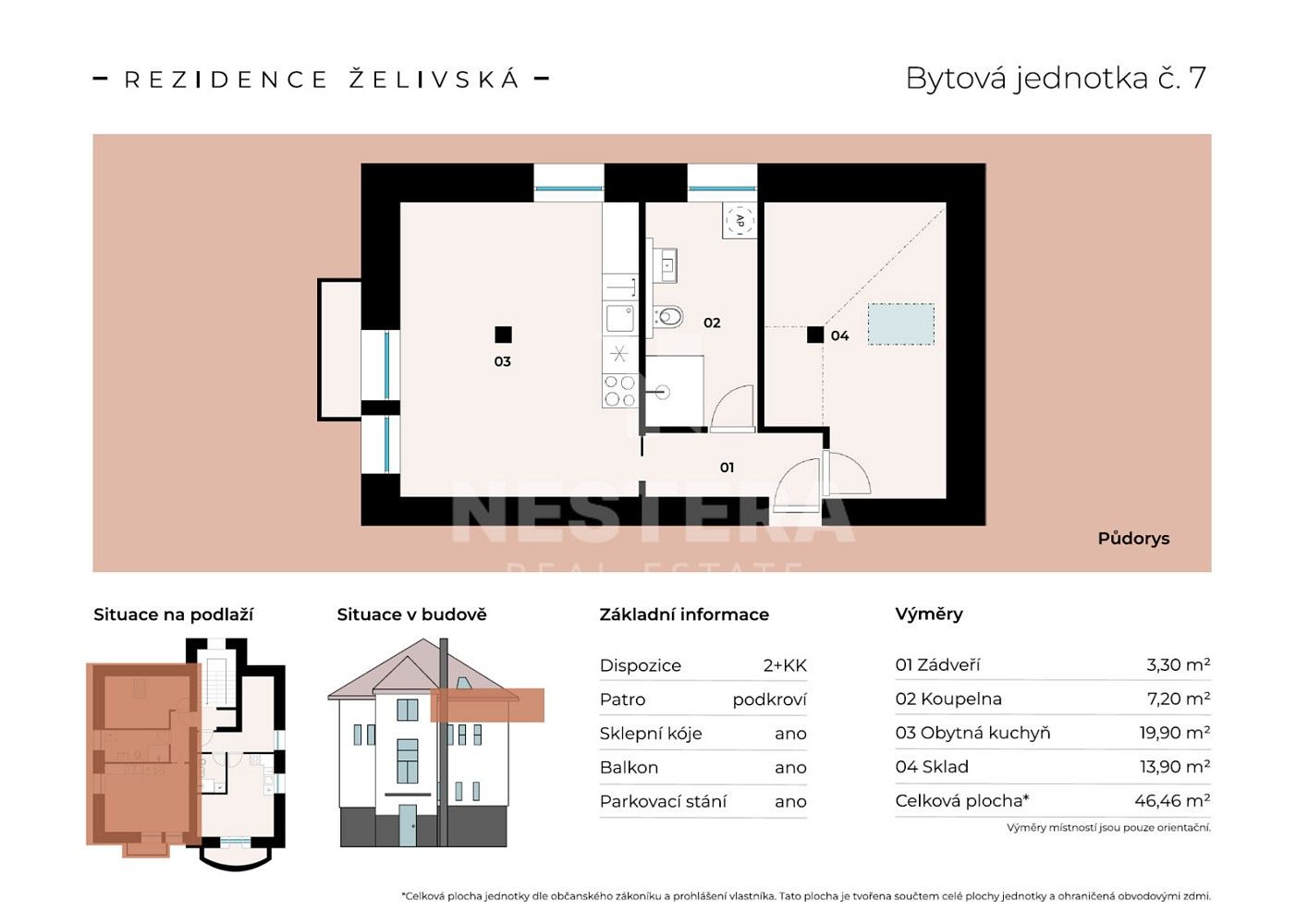 2+kk, Praha - Kyje, okres Praha 14, Hlavní město Praha, 47 m² - 2