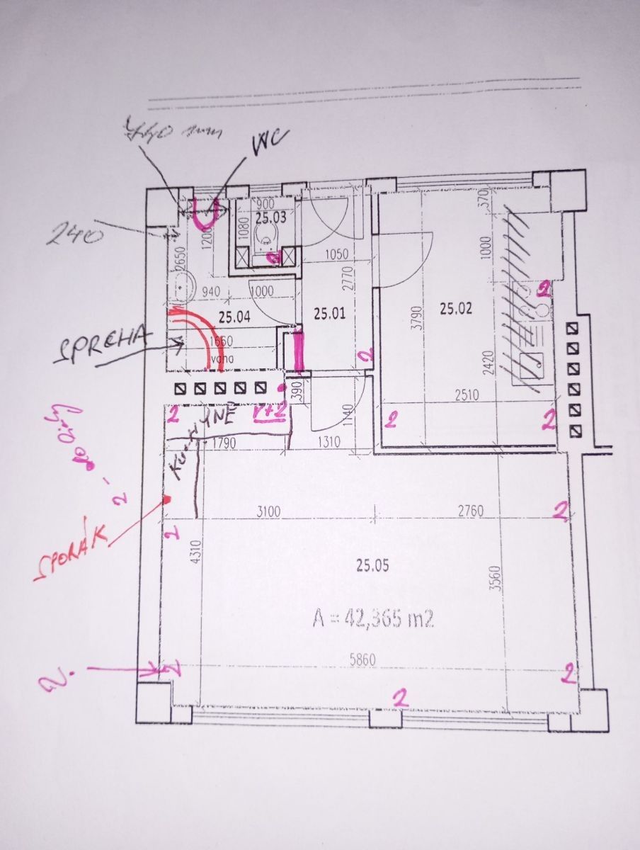 2+kk, Osadní, Praha - Holešovice, 42 m² - 1