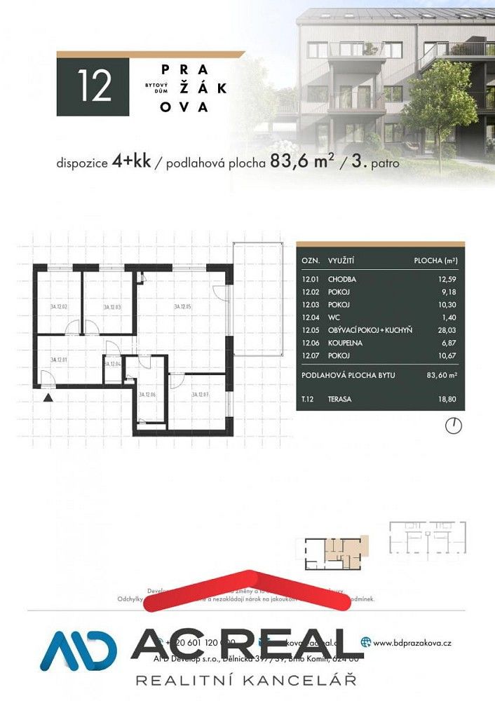 Byt 4+kk · 84 m² · Brno - Horní Heršpice, okres Brno-město, Jihomoravský kraj - 3