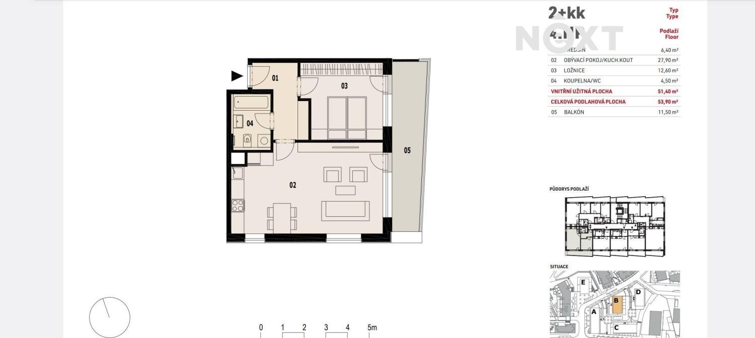 Prodej byt 2+kk - Žižkov, Praha, 54 m²