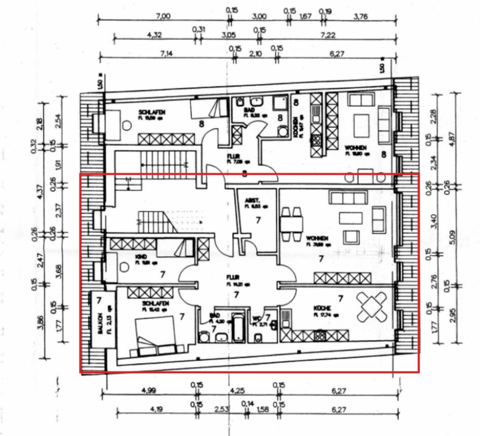 6+kk a více, Schülerstraße 4, , Sasko, 222 m² - 1