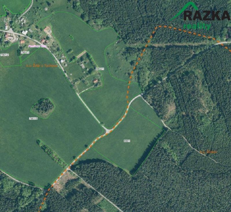 Zemědělské pozemky, Žďár, Chodský Újezd, 37 459 m² - 2