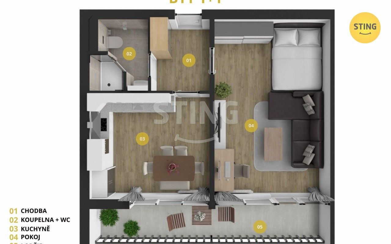 Prodej byt 1+1 - Holasická, Opava, 35 m²