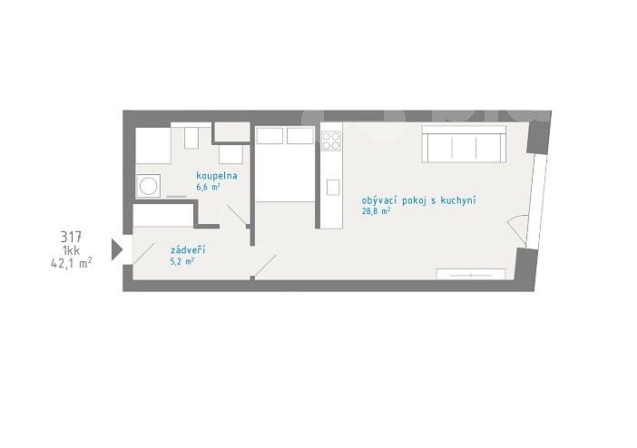 Byt 1+kk · 42 m² · Hradec Králové - Kukleny, Královéhradecký kraj - 4