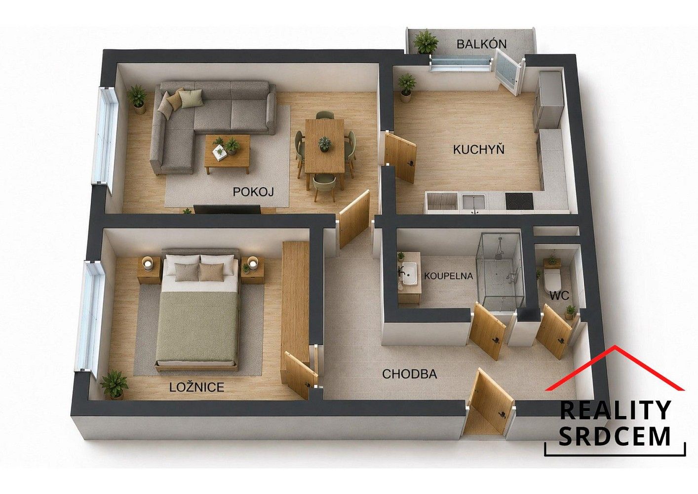 Prodej byt 2+1 - Polská, Ostrava - Poruba, 44 m² - 5