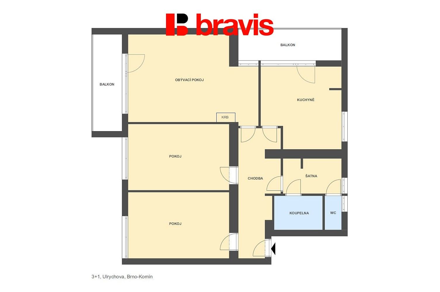 Prodej byt 3+1 - Ulrychova, Brno - Komín, 110 m² - 5