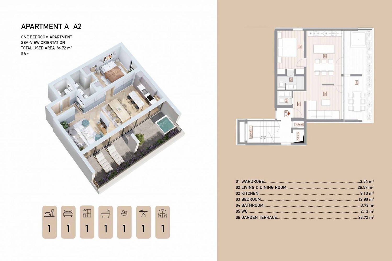 Byty, Opatija, Primorsko-goranska županija, Chorvatsko, 84 m² - 2