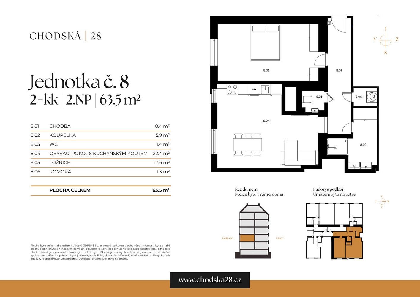 Byt 2+kk · 64 m² · Praha - Vinohrady, okres Praha 2, Hlavní město Praha - 3