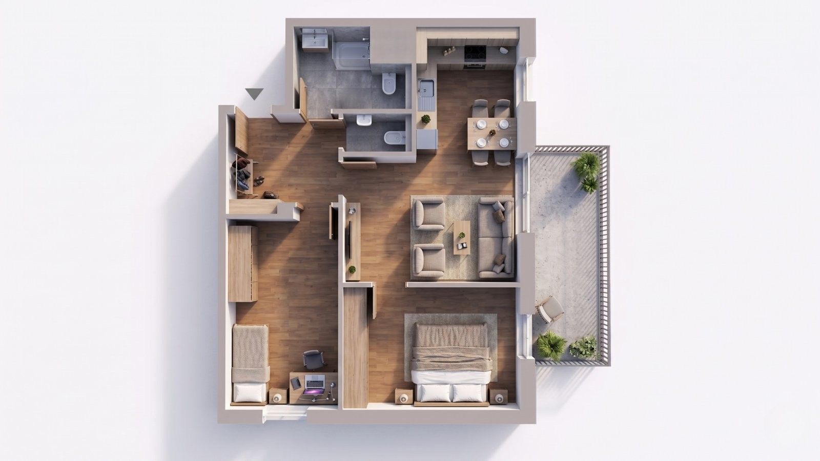 Byt 3+kk · 62 m² · Novoveská 3390, Teplice - 3