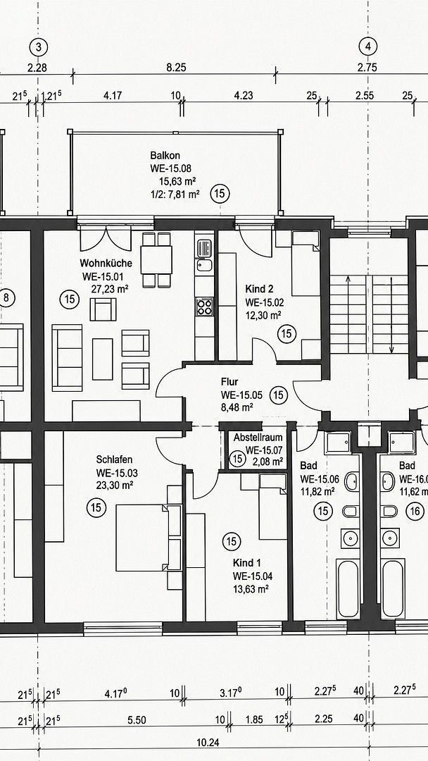 Byt 3+1 · 107 m² · Augsburg Kriegshaber Bayern 86156 - 3
