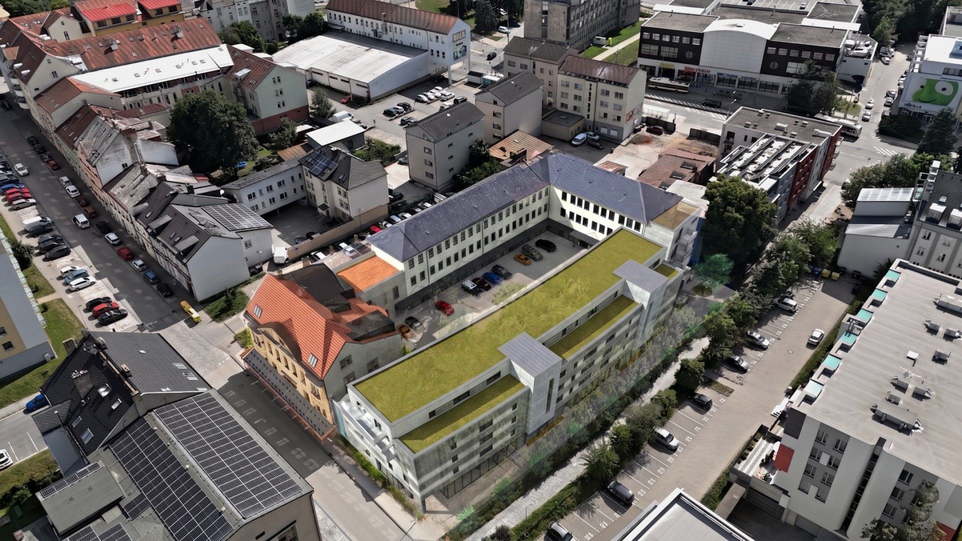 Činžovní domy, Srázná , Jihlava, 8 617 m²