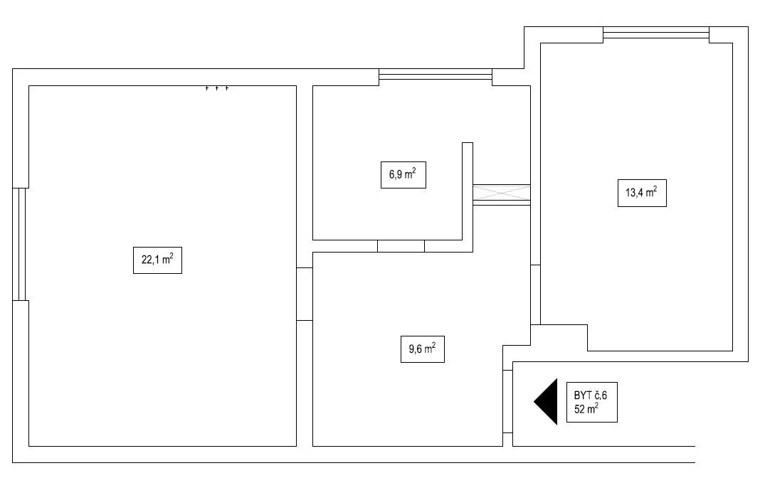 2+kk, Šmídova, Ostrava - Radvanice, Moravskoslezský kraj, 52 m² - 2