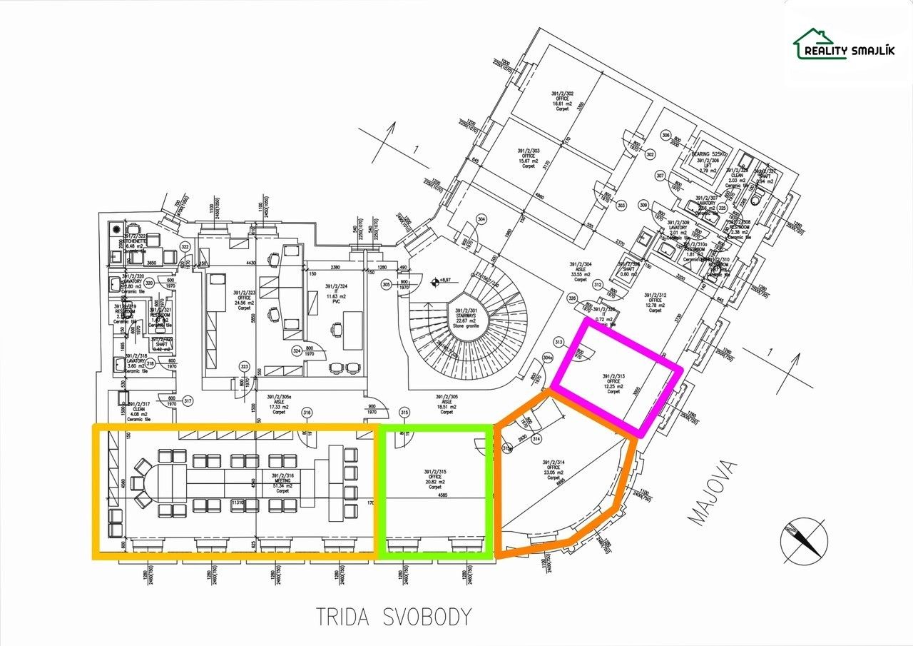 Kancelář · 21 m² · Májová 71, Cheb - 3