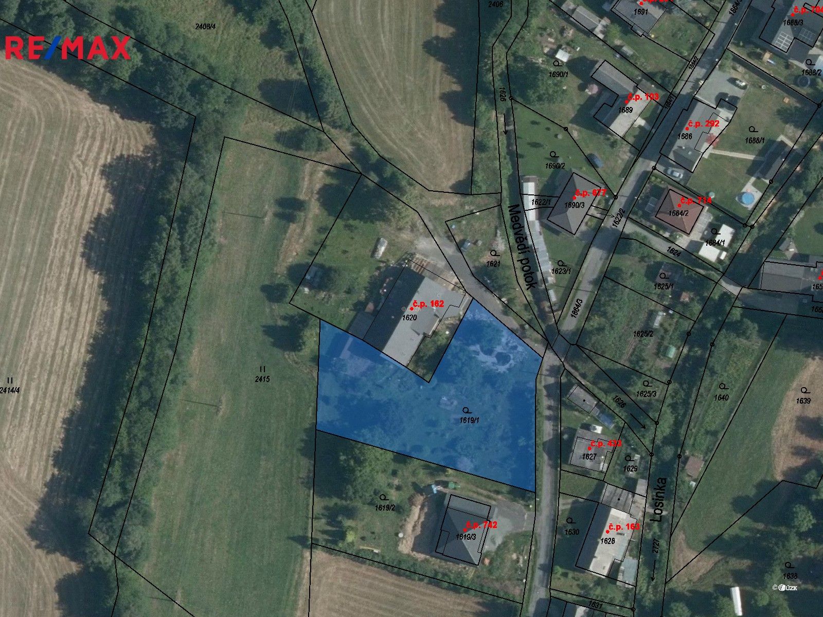 Pozemky pro bydlení, Zadní, Velké Losiny, 2 220 m²