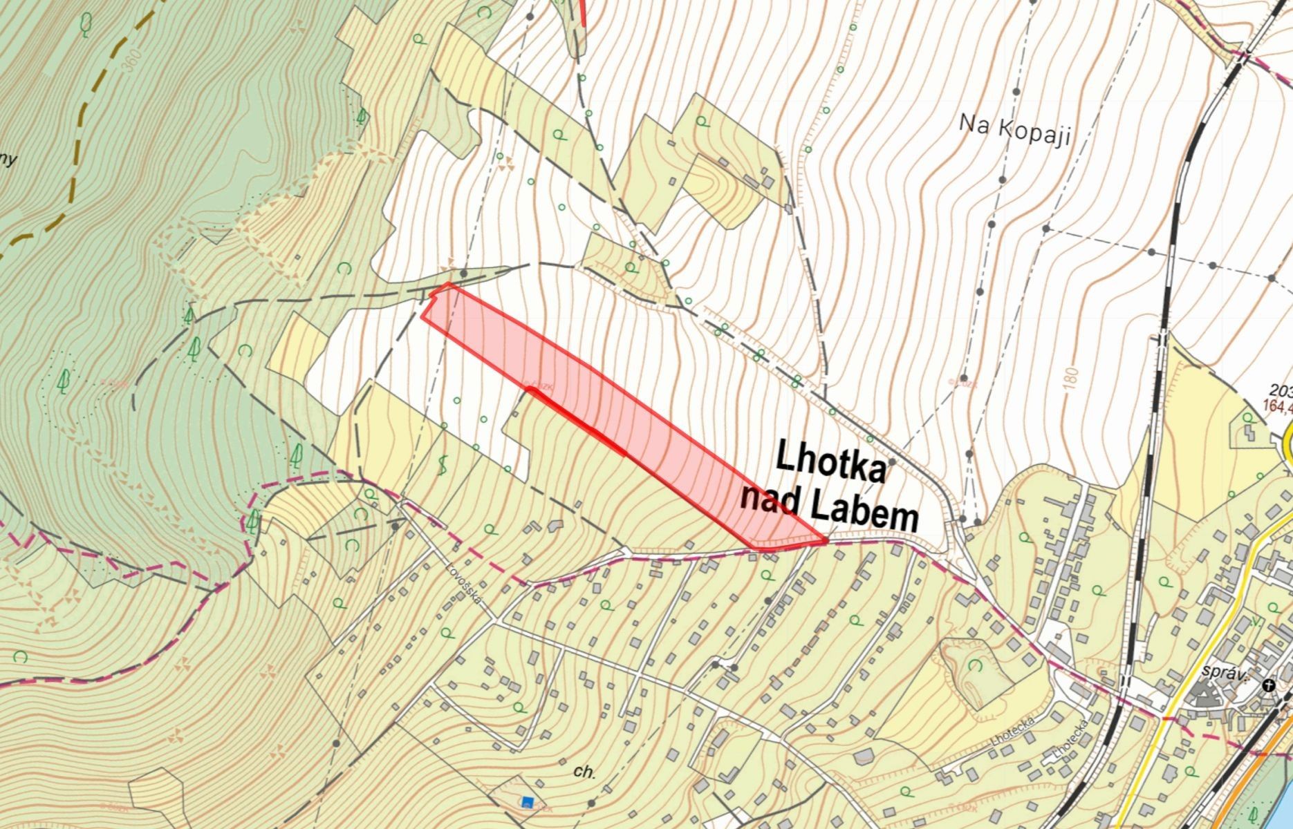 Prodej zemědělský pozemek - Lhotka nad Labem - 2