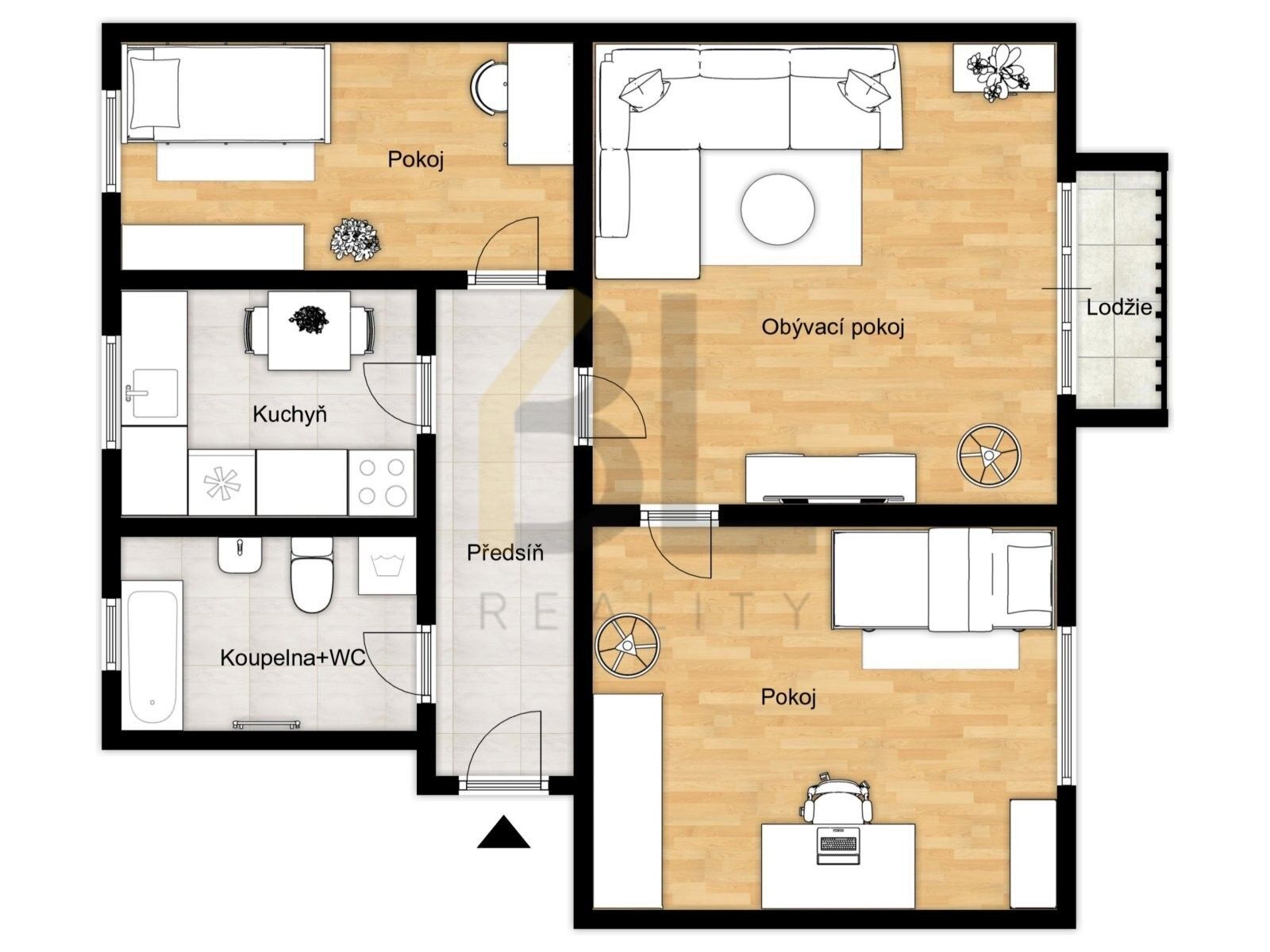 Prodej byt 3+1 - Seifertova, Hodonín, 55 m²
