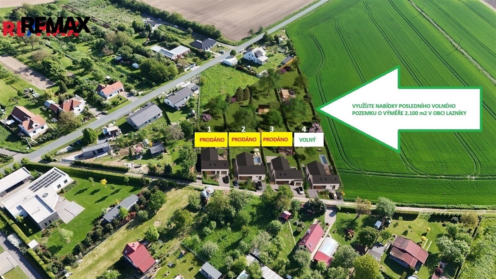 Pozemky pro bydlení, Lazníky, 2 100 m² - 1