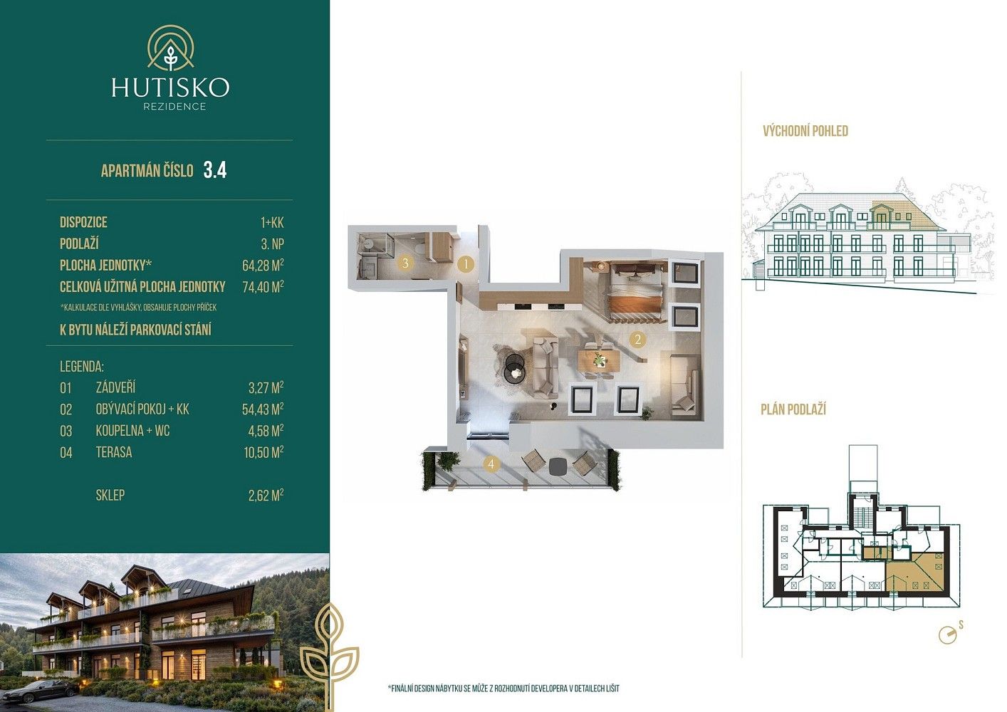 Prodej byt 1+kk - Hutisko-Solanec, okres Vsetín, Zlínský kraj, 64 m² - 5