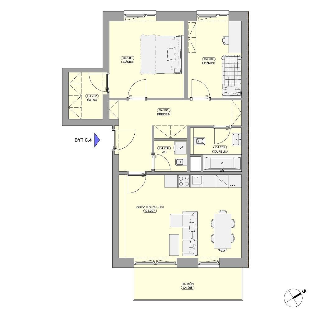 3+kk, Hanušovice, okres Šumperk, Olomoucký kraj, 68 m² - 2