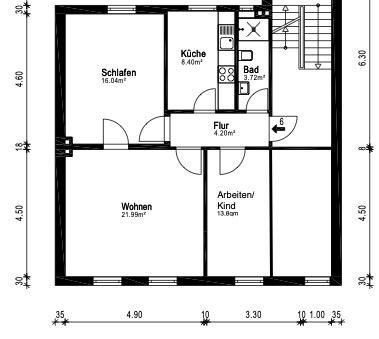 3+1, Johanisstraße 75-77 Flensburg Flensburg Schleswig-Holstein 24937, 70 m² - 2