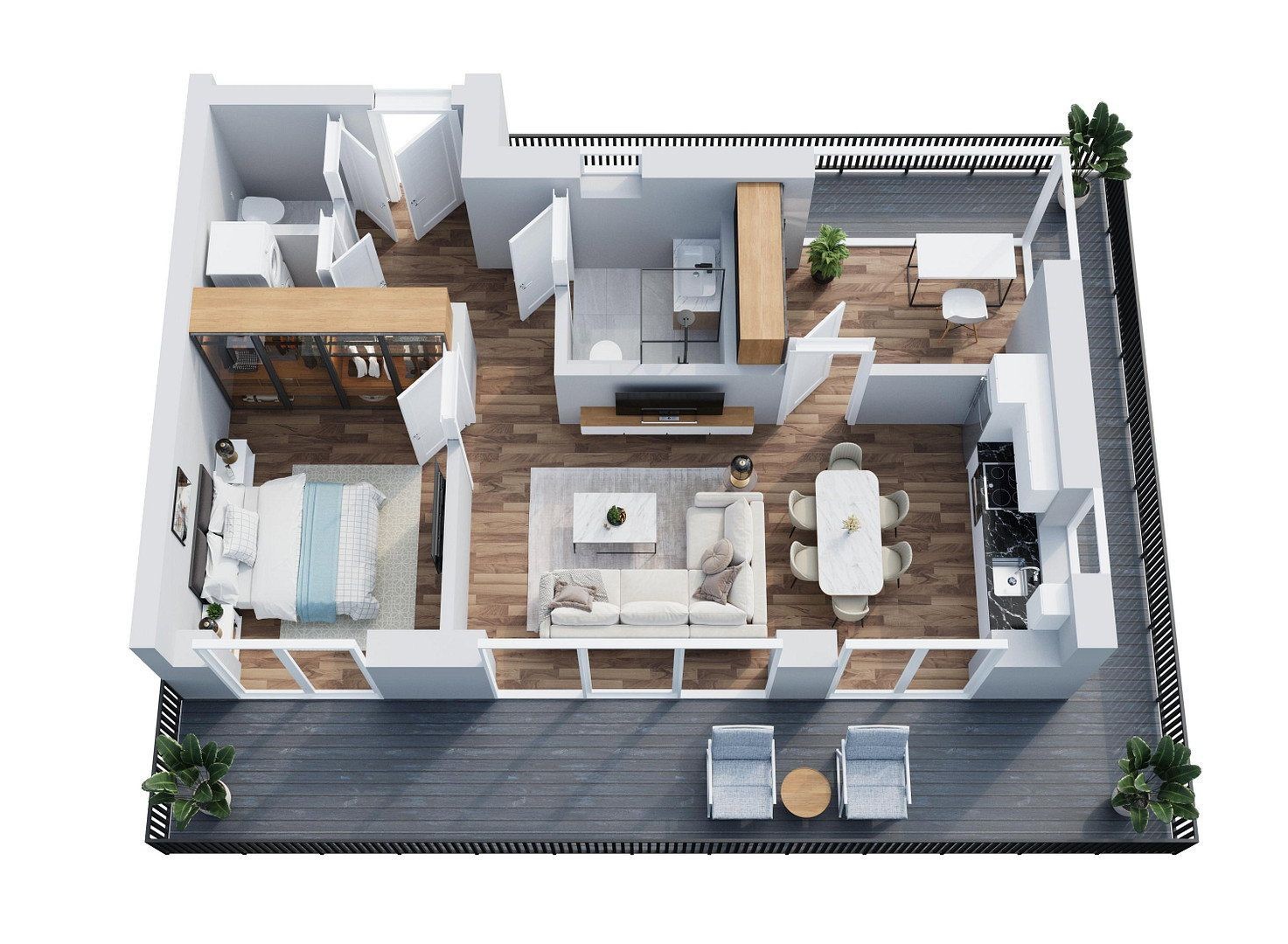 4+1, Zeilheck 10, , Hessen, 71 m² - 1