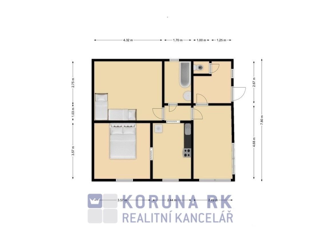 Prodej rodinný dům - Šumavská 111, Vodňany, 58 m²